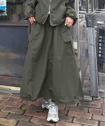 AS KNOW AS plus（アズノゥアズプラス）の「☆裾ドロスト付き カーゴロングスカート　セットアップ可能（スカート）」