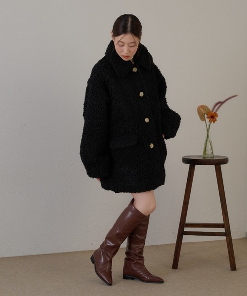 raffime（ラフィミー）の「【Raffime】ポインテッドロングブーツ（ブーツ・レディース・ブラック/ブラウン・X-LARGE/LARGE/MEDIUM/SMALL）」の10枚目の写真