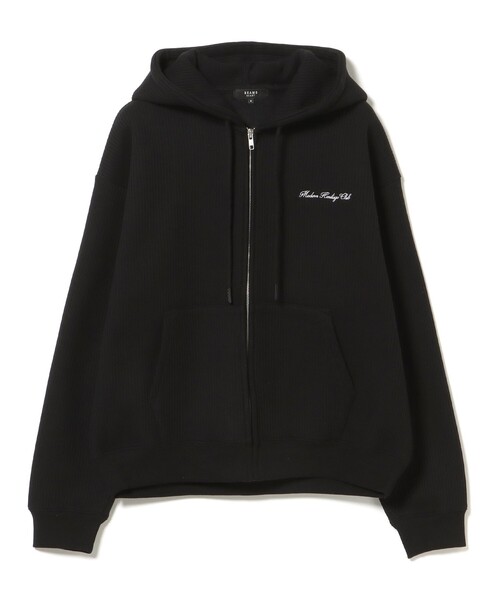 BEAMS HEART（ビームスハート）の「MHC ワッフル フリース ジップ パーカー（スウェット・メンズ・ライトグレー/ブラック・MEDIUM/LARGE）」の2枚目の写真