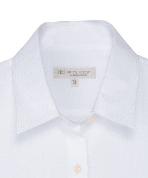 TOKYO SHIRTS（トウキョウシャツ）の「【吸水速乾】【COFREX】 形態安定ノンアイロン レギュラー 長袖ビジネスワイシャツ（ビジネスシャツ・レディース・ホワイト・LL/XL/S/M/L）」の3枚目の写真