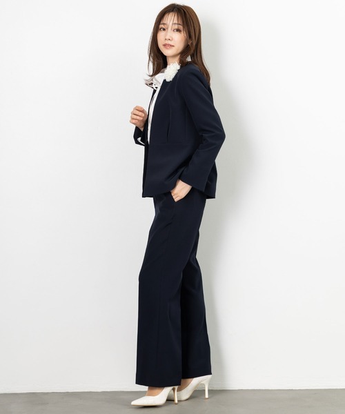 MAISONCOMFY （メゾンコンフィ）の「【フリルブラウス】ハレの日もいつもの日も着たい上品ブラウス（シャツ/ブラウス・レディース・ホワイト/サックスブルー/ネイビー・M/L）」の14枚目の写真