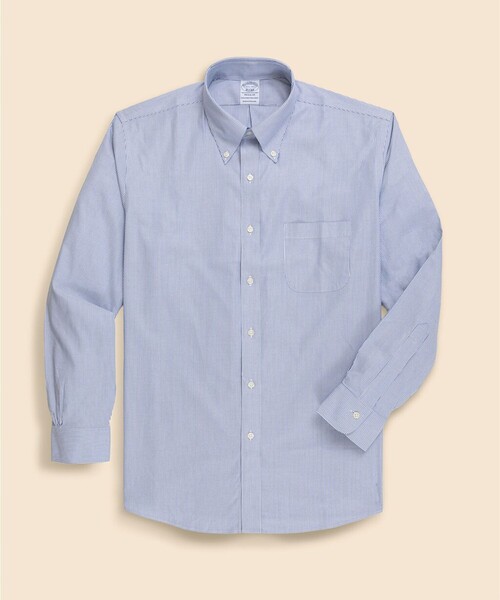 BROOKS BROTHERS(ブルックスブラザーズ)の「Brooks Brothers Explorer ノンアイロン ストライプ ドレスシャツ Regular Fit(シャツ/ブラウス・メンズ・ブルー・15 1/2-31/15-31/14 1/2-31/17 1/2-34/17-34/15 1/2-32/16-31/16-32/16-33/16 1/2-34/16 1/2-32/16 1/2-33/17-33)」の2枚目の写真