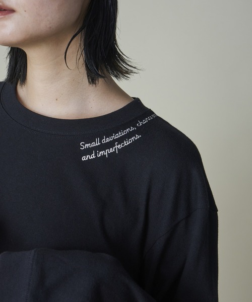 mintdesigns(ミントデザインズ)の「Over Embroidery T-Shirt(Tシャツ/カットソー・レディース・ブラック/ホワイト・2/5)」の9枚目の写真