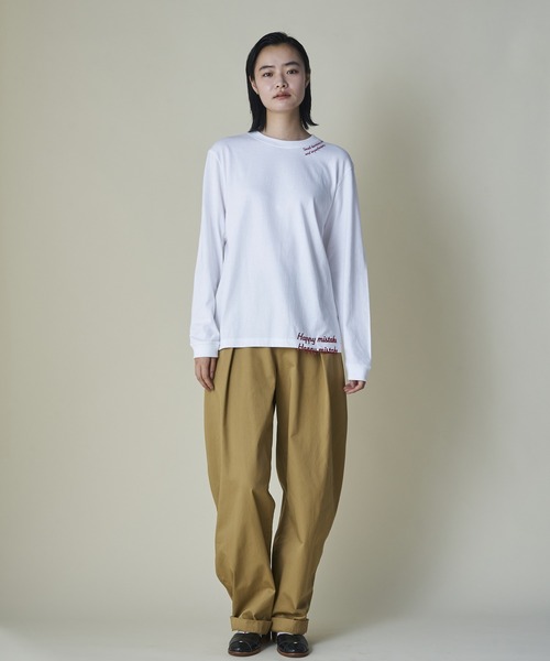 mintdesigns(ミントデザインズ)の「Over Embroidery T-Shirt(Tシャツ/カットソー・レディース・ブラック/ホワイト・2/5)」の6枚目の写真