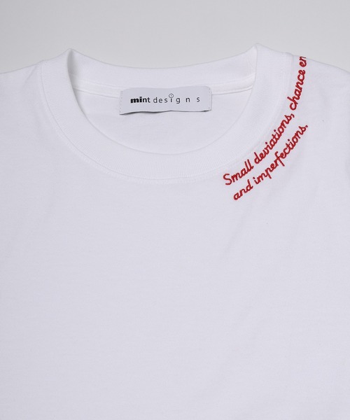 mintdesigns(ミントデザインズ)の「Over Embroidery T-Shirt(Tシャツ/カットソー・レディース・ブラック/ホワイト・2/5)」の13枚目の写真