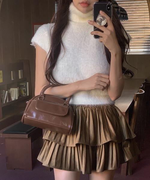 FAVORITO(ファヴォリート)の「ニットハイネックトップス(ニット/セーター・レディース・ホワイト/ブラック/ピンク・F)」の6枚目の写真