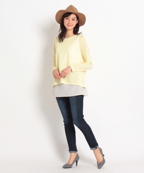 SHOO・LA・RUE(シューラルー)の「ストレッチデニムパンツ(デニムパンツ・レディース・ブルー/ネイビー・01/03/04/02)」の3枚目の写真