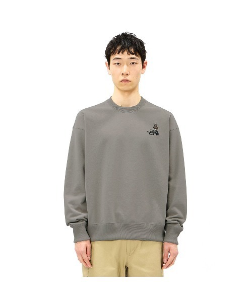 THE NORTH FACE(ザノースフェイス)の「THE NORTH FACE Zoo Picker Crew(ザ・ノース・フェイス ズーピッカークルー)(スウェット・メンズ・グレー系/ネイビー系/ブラック/オリーブ系・X-LARGE/LARGE/MEDIUM)」の3枚目の写真