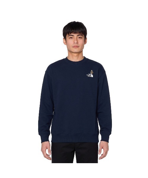 THE NORTH FACE(ザノースフェイス)の「THE NORTH FACE Zoo Picker Crew(ザ・ノース・フェイス ズーピッカークルー)(スウェット・メンズ・グレー系/ネイビー系/ブラック/オリーブ系・X-LARGE/LARGE/MEDIUM)」の4枚目の写真