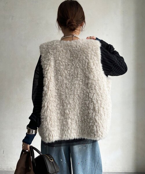 DouDou(ドゥドゥ)の「【WEB限定】ボーダーオーバートップス(Tシャツ/カットソー・レディース・ブラック/ホワイト・FREE)」の22枚目の写真