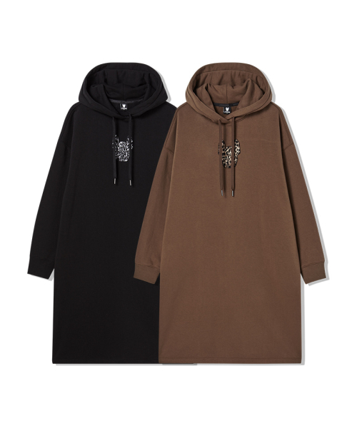 LIFE WORK(ライフワーク)の「レディース ホピラドックプリントフードワンピース(ワンピース・レディース・ブラック/ブラウン・FREE)」の3枚目の写真
