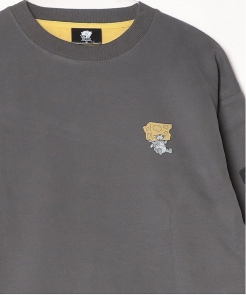 Tom&Jerry(トムアンドジェリー)の「【TOM&JERRY/トムとジェリー】配色裏起毛キャラクタープリントクルーネックスウェットトレーナー ユニセックス(スウェット・メンズ・ブラック系その他/ブラウン/オフホワイト/スミクロ・LARGE/MEDIUM)」の15枚目の写真