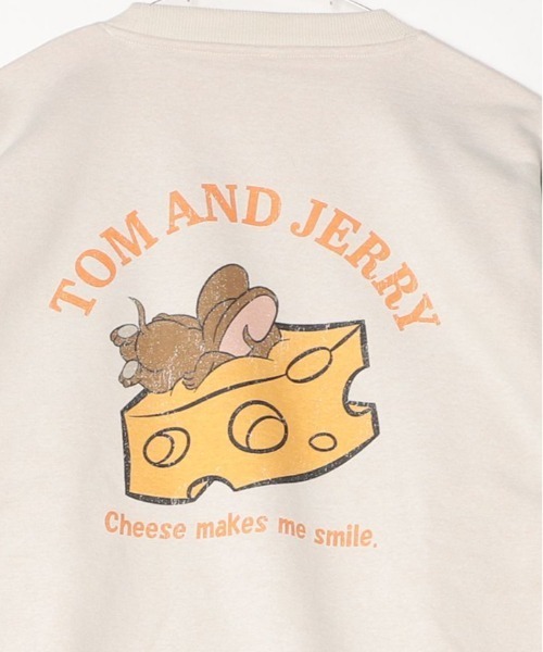 Tom&Jerry(トムアンドジェリー)の「【TOM&JERRY/トムとジェリー】配色裏起毛キャラクタープリントクルーネックスウェットトレーナー ユニセックス(スウェット・メンズ・ブラック系その他/ブラウン/オフホワイト/スミクロ・LARGE/MEDIUM)」の12枚目の写真