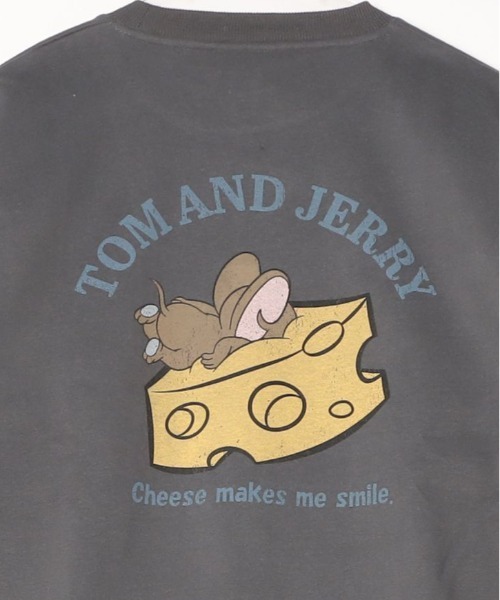 Tom&Jerry(トムアンドジェリー)の「【TOM&JERRY/トムとジェリー】配色裏起毛キャラクタープリントクルーネックスウェットトレーナー ユニセックス(スウェット・メンズ・ブラック系その他/ブラウン/オフホワイト/スミクロ・LARGE/MEDIUM)」の16枚目の写真