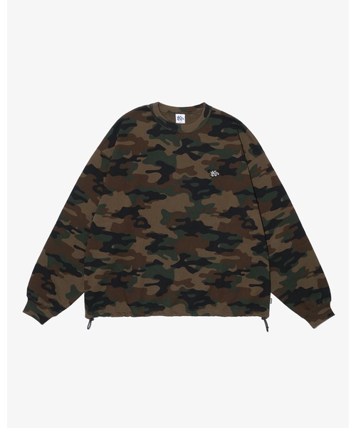KEBOZ（ケボズ）の「EFG WAPPEN DRAWSTRING SWEAT CREWNECK（スウェット・メンズ・ネイビー/アッシュグレー/ブラック/ライトインディゴブルー/カモフラージュ/イエロー・L/M/XL/S）」の6枚目の写真