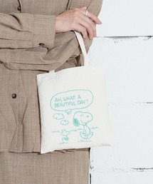 THE MILES（ザ マイルズ）の「"09"≪Vintage PEANUTS≫1ポケット ナイロン 刺繍 A5 ミニ トートバッグ（トートバッグ）」