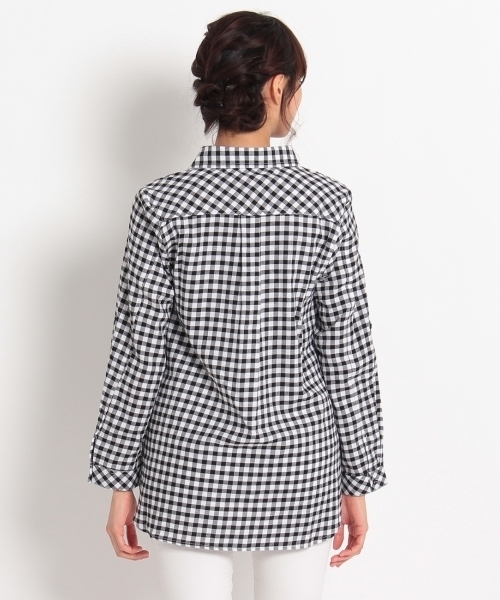 HusHusH（ハッシュアッシュ）の「フレアスキッパーシャツ（シャツ/ブラウス・レディース・ブルー/ブルー系2/ブルー系1/ブラック・01/02/03）」の7枚目の写真