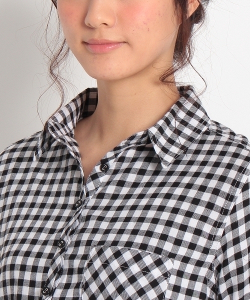 HusHusH（ハッシュアッシュ）の「フレアスキッパーシャツ（シャツ/ブラウス・レディース・ブルー/ブルー系2/ブルー系1/ブラック・01/02/03）」の8枚目の写真