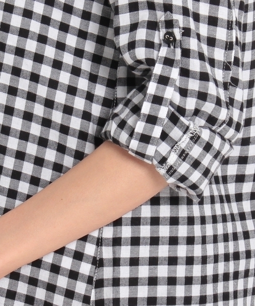 HusHusH（ハッシュアッシュ）の「フレアスキッパーシャツ（シャツ/ブラウス・レディース・ブルー/ブルー系2/ブルー系1/ブラック・01/02/03）」の10枚目の写真