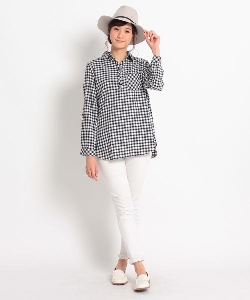 HusHusH（ハッシュアッシュ）の「フレアスキッパーシャツ（シャツ/ブラウス・レディース・ブルー/ブルー系2/ブルー系1/ブラック・01/02/03）」の11枚目の写真