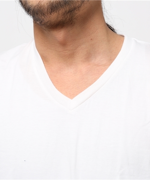 COLLARS（カラーズ）の「【COLLARS/ カラーズ】30/-天竺 Vネック スタンダードTシャツ（Tシャツ/カットソー・メンズ・ホワイト/ブラック・S/L/M）」の5枚目の写真