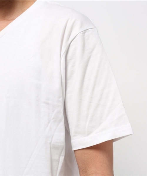 COLLARS（カラーズ）の「【COLLARS/ カラーズ】30/-天竺 Vネック スタンダードTシャツ（Tシャツ/カットソー・メンズ・ホワイト/ブラック・S/L/M）」の6枚目の写真