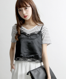 WEGO | WEGO/サテンレースキャミソール(キャミソール)