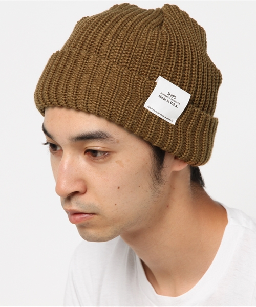 SHIPS(シップス)の「SA: 【アメリカ製】 ニット キャップ(ニットキャップ/ビーニー・メンズ・ブラック/オリーブ/ネイビー/ダークブルー/チャコールグレー/キャメル/レッド・ONE SIZE)」の7枚目の写真