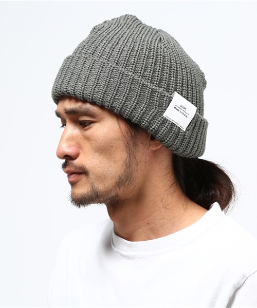 SHIPS(シップス)の「SA: 【アメリカ製】 ニット キャップ(ニットキャップ/ビーニー・メンズ・ブラック/オリーブ/ネイビー/ダークブルー/チャコールグレー/キャメル/レッド・ONE SIZE)」の4枚目の写真