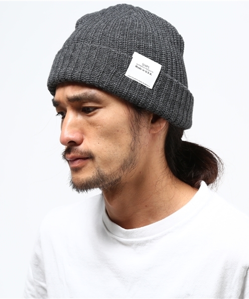 SHIPS(シップス)の「SA: 【アメリカ製】 ニット キャップ(ニットキャップ/ビーニー・メンズ・ブラック/オリーブ/ネイビー/ダークブルー/チャコールグレー/キャメル/レッド・ONE SIZE)」の3枚目の写真