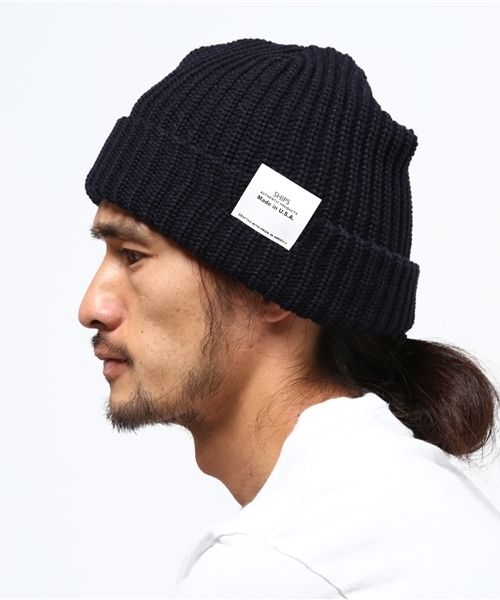SHIPS(シップス)の「SA: 【アメリカ製】 ニット キャップ(ニットキャップ/ビーニー・メンズ・ブラック/オリーブ/ネイビー/ダークブルー/チャコールグレー/キャメル/レッド・ONE SIZE)」の8枚目の写真