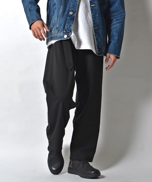 SHIPS JET BLUE(シップスジェットブルー)の「SHIPS JET BLUE: T/R ベルトパンツ■(その他パンツ・メンズ・カーキ/グレー/ブラック・MEDIUM/SMALL/LARGE)」の2枚目の写真