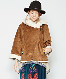 チャイハネ | 【チャイハネ】フェイクムートンショートジャケット / フーディー(ムートンコート)