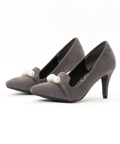 Noubel Voug Relax（ヌーベルヴォーグリラックス）の「Noubel Voug Relax（ヌーベルヴォーグリラックス）/パールモチーフ　オペラピンヒールパンプス（パンプス・レディース・ベージュ/ブラック/グレー・LL/M/S/L）」の12枚目の写真