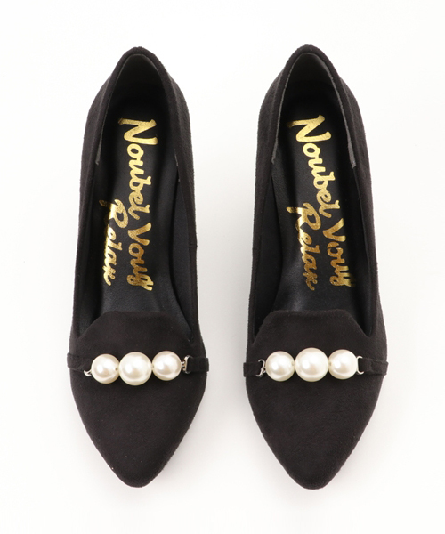 Noubel Voug Relax（ヌーベルヴォーグリラックス）の「Noubel Voug Relax（ヌーベルヴォーグリラックス）/パールモチーフ　オペラピンヒールパンプス（パンプス・レディース・ベージュ/ブラック/グレー・LL/M/S/L）」の7枚目の写真