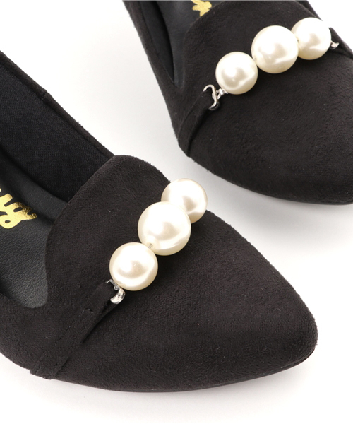 Noubel Voug Relax（ヌーベルヴォーグリラックス）の「Noubel Voug Relax（ヌーベルヴォーグリラックス）/パールモチーフ　オペラピンヒールパンプス（パンプス・レディース・ベージュ/ブラック/グレー・LL/M/S/L）」の8枚目の写真