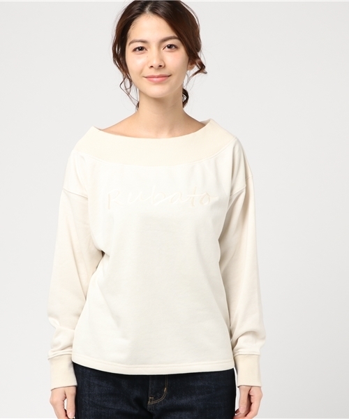 archives（アルシーヴ）の「2way刺繍スウェット（Tシャツ/カットソー・レディース・グレー/チャコールグレー/アイボリー・MEDIUM）」の4枚目の写真