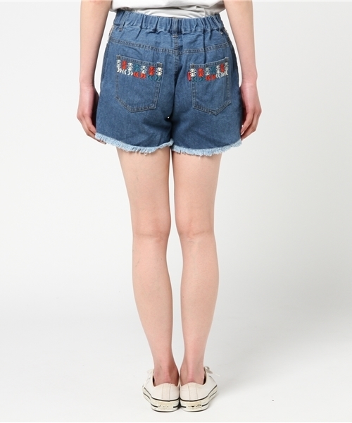 チチカカ(チチカカ)の「グァテマラ刺繍デニムショートパンツ(デニムパンツ・レディース・カーキ/ブラック/ブルー・LARGE/MEDIUM)」の10枚目の写真