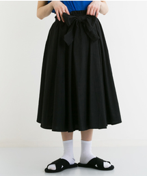 MERLOT | 綿麻ウエストリボンフレアスカート1001(スカート)