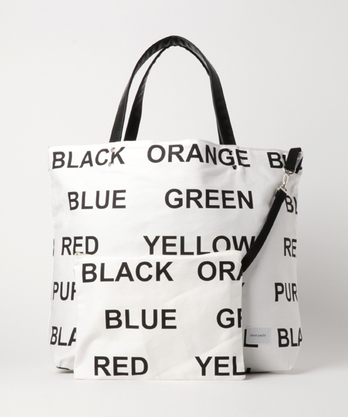 knot yacht（ノットヨット）の「ペインティングバッグ（トートバッグ・レディース・ブラック/ライトグレー/ネイビー・FREE）」の4枚目の写真