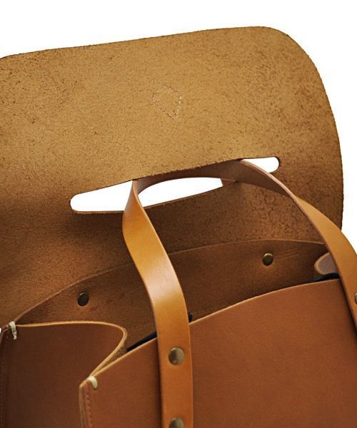 CLEDRAN(クレドラン)の「CL2442 ROND FLAP TOTE レザー トートバッグ(トートバッグ・レディース・ブラック/ブラウン/キャメル・FREE)」の14枚目の写真