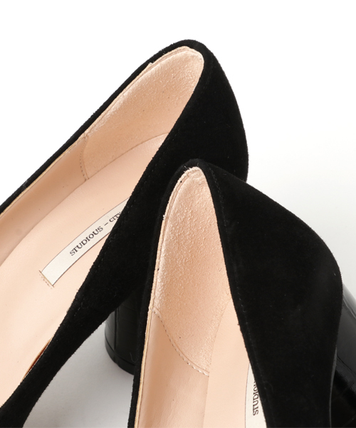 STUDIOUS(ステュディオス)の「【STUDIOUS】サークルヒールパンプス(パンプス・レディース・キャメル/ブラック・MEDIUM/LARGE/SMALL)」の4枚目の写真