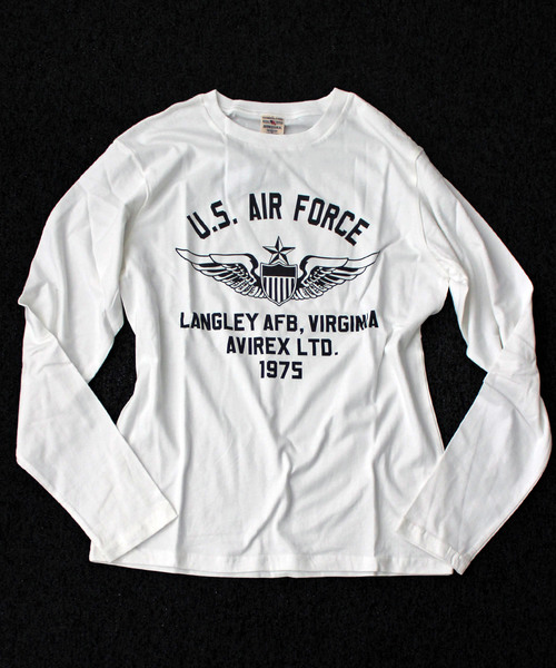 Avirex アヴィレックス の Avirex アヴィレックス 長袖 クルーネック Tシャツ U S エアフォース L S Crew Neck T Shirt U S Air Force Tシャツ カットソー Wear