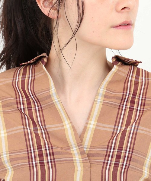 SALON adam et rope'(サロン アダム エ ロペ)の「ドルマンスキッパーシャツ(シャツ/ブラウス・レディース・ホワイト/ベージュ/ピンク系その他・FREE)」の10枚目の写真