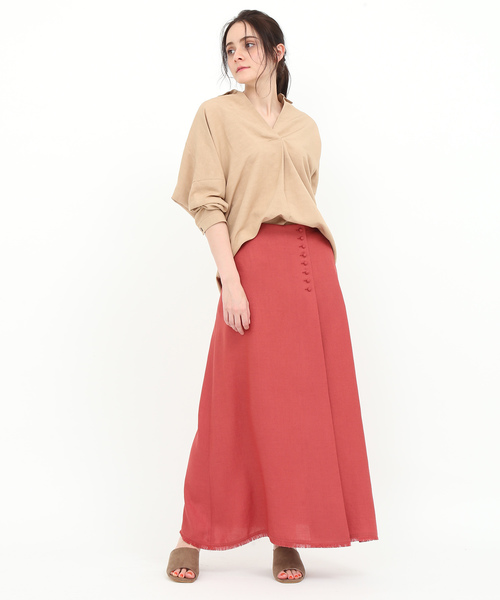 SALON adam et rope'(サロン アダム エ ロペ)の「ドルマンスキッパーシャツ(シャツ/ブラウス・レディース・ホワイト/ベージュ/ピンク系その他・FREE)」の5枚目の写真