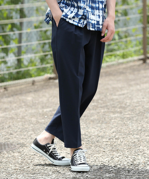 JUNRED（ジュンレッド）の「マイクロシアサッカーインボックスワイドアンクルパンツ（その他パンツ・メンズ・ブラック/ネイビー/ライトグレー・S/M/L）」の3枚目の写真