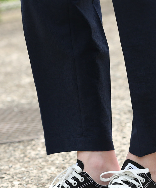 JUNRED（ジュンレッド）の「マイクロシアサッカーインボックスワイドアンクルパンツ（その他パンツ・メンズ・ブラック/ネイビー/ライトグレー・S/M/L）」の8枚目の写真