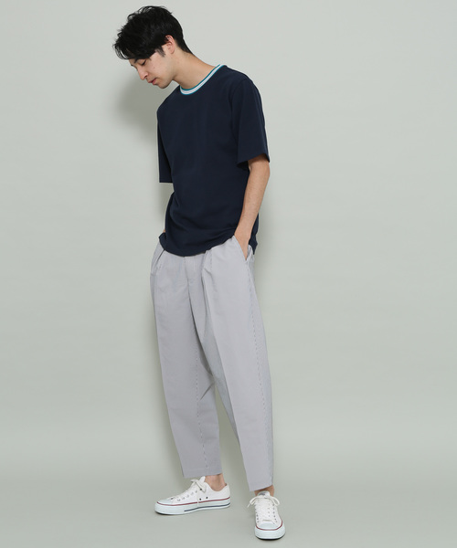 JUNRED（ジュンレッド）の「マイクロシアサッカーインボックスワイドアンクルパンツ（その他パンツ・メンズ・ブラック/ネイビー/ライトグレー・S/M/L）」の11枚目の写真