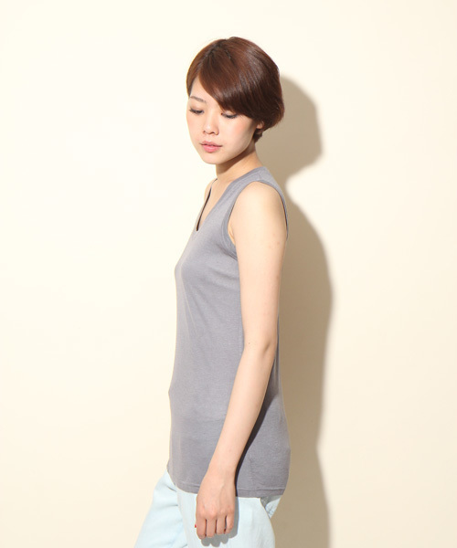 GLOBAL WORK（グローバルワーク）の「【一部店舗限定】タンクトップ（タンクトップ・レディース・ネイビー/パープル/グレー/グリーン・LARGE/MEDIUM）」の5枚目の写真