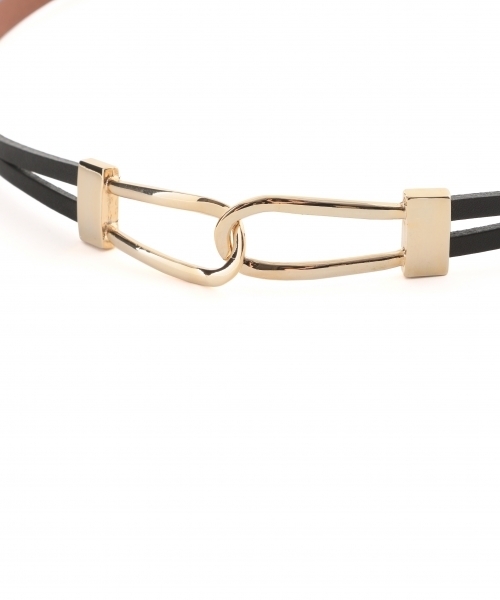 laboratory work（ラボラトリーワーク）の「Wループバックルベルト（ベルト・レディース・ブラック/ブラウン・FREE）」の6枚目の写真